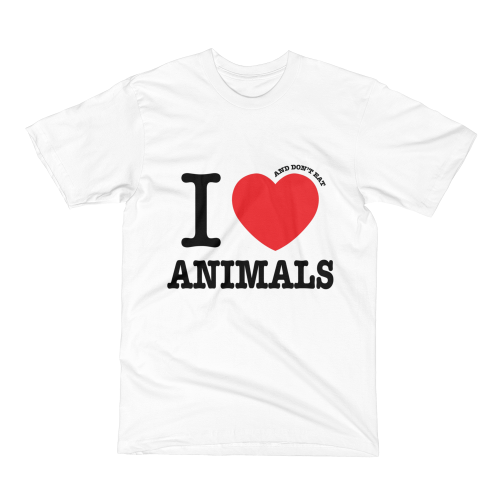 I HEART and don't eat ANIMALS